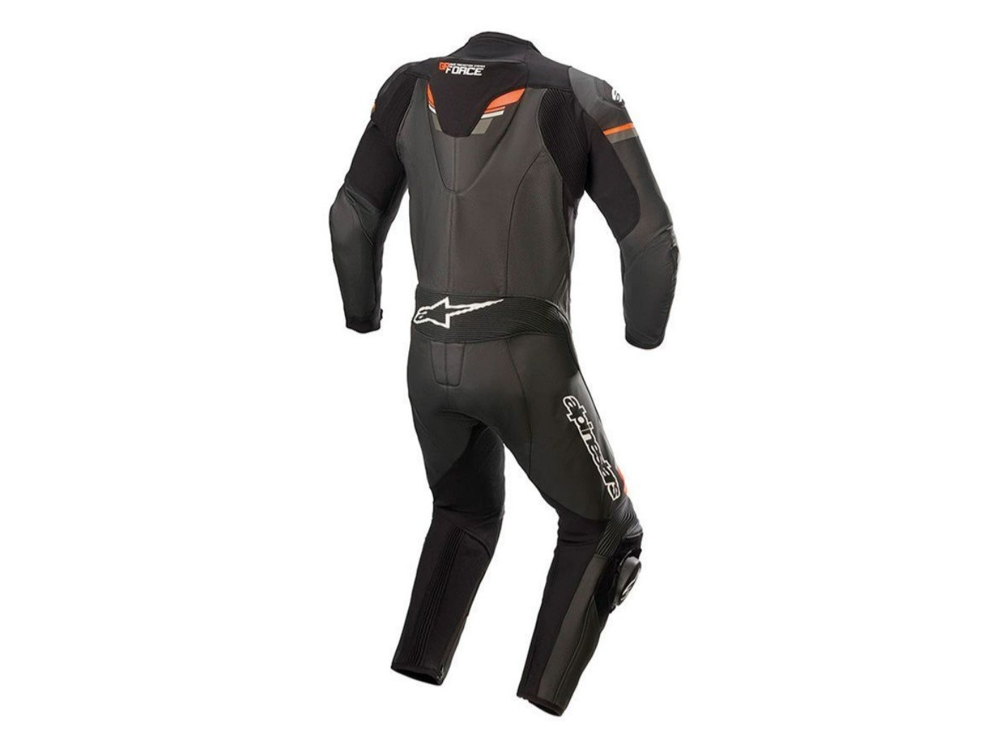 ALPINESTARS GP FORCE CHASER RACING LEATHER SUIT BLACK RED FLUO 2
