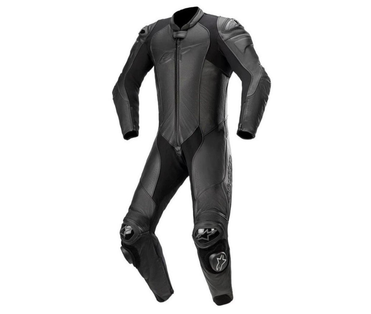 ALPINESTARS GP PLUS V3 GRAPHITE RACING LEATHER SUIT BLACK
